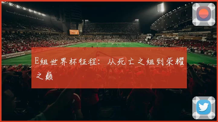 E组世界杯征程：从死亡之组到荣耀之巅